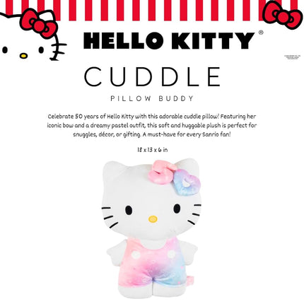 Coleccionables de Hello Kitty, Ropa de cama 50 aniversario, Almohada decorativa súper suave y acogedora, (Producto con licencia oficial) de Franco