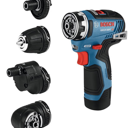 Bosch GSR12V-300FCB22 12V Max EC Brushless Flexiclick 5-in-1 Drill/Driver System with (2) 2.0 Ah Batteries