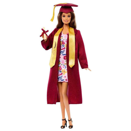 Barbie Signature Graduation Wishes Fashion Doll with Burgundy Robe & Tassel Cap, Collectible Toy in Giftable Packaging, JJX81