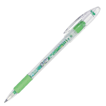 Bolígrafo de gel de neón Pentel Solar Pop, (0,6 mm) trazo medio, tinta verde lima - K96-K
