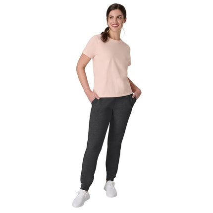 Hanes Women's EcoSmart Joggers, Midweight Cotton-Blend Fleece Sweatpants, Slate Heather, XXL