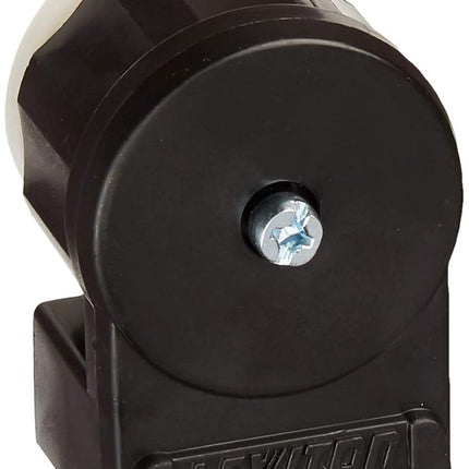 Leviton 5466-CA 20 Amp, 250 Volt, Straight Blade, Angle Plug, Industrial Grade, Grounding, Black-White