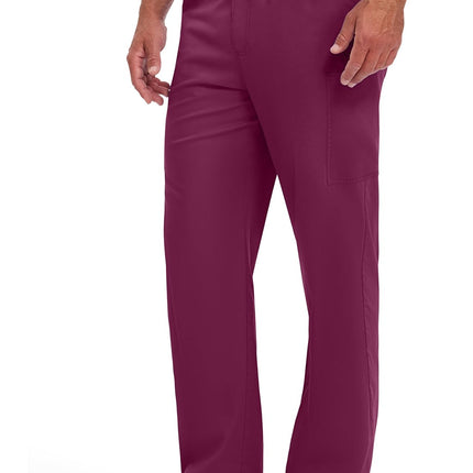 Dickies Men's Pull-On Pant with 7 Pockets Elastic Waistband with Button Closure 81006, Wine, XX-Large Big Tall