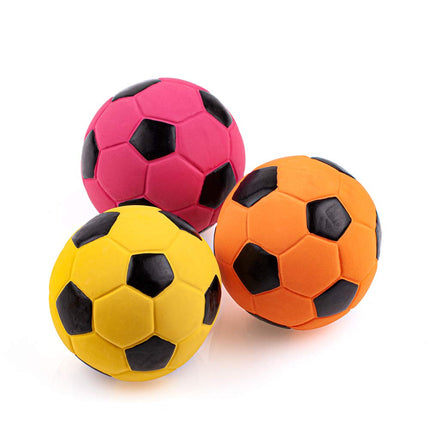 Chiwava 3PCS 2.7'' Squeak Latex Dog Toy Football C