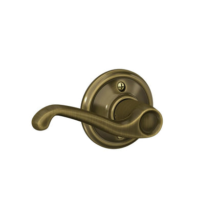 Schlage F170FLA609RH Flair Right Hand Dummy Lever, Antique Brass