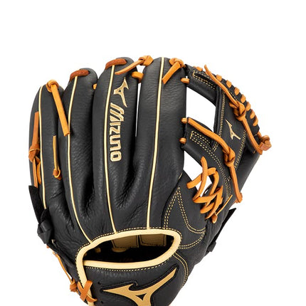 Mizuno Prospect Select Boy's Ball Glove, Deep 3 Web-Black/Brown, 11" | Infield