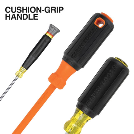 Klein Tools 85850 9-Piece Electrician Tool Set with (3) Phillips, (3) Slotted Drivers, (1) Screw-Holding Driver, (2) Insulated Drivers - Phillips and Square, Cushion-Grip Handle