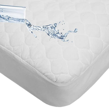 American Baby Company Extra Durable Waterproof Quilted Cotton Crib Mattress Pad Cover, White, 28" X 52" X 9"