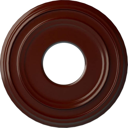 Ekena Millwork CM12CLBMF Ceiling Medallion 12 3/8 OD x 4" ID x 1 1/8 P Classic (fits Canopies up to 7 1/4), Brushed Mahogany