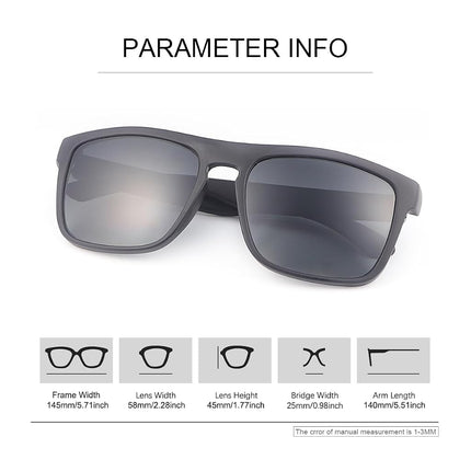 MIRYEA Polarized Bifocal Reading Sunglasses for Men Women Blue Light Blocking Glasses Black Lens UV Protection Outdoors Sun Readers Lightweight Driving Eyeglasses Tinted Shades Anti Glare Eyewear 1.5