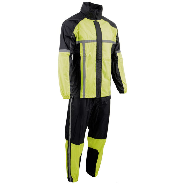 Milwaukee Leather MPM9510 Men's Black and Neon Gre
