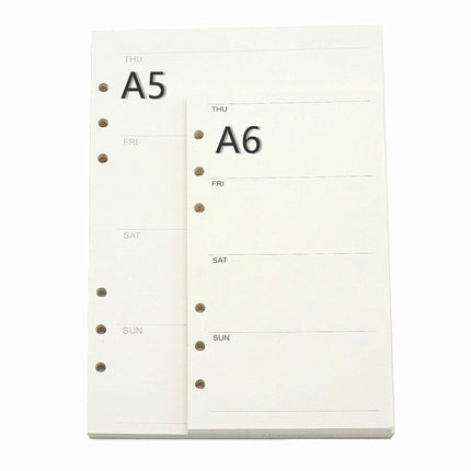 A6 Planner Refill Spiral Notebook Refill 6 Ring Binder Refill,for Filofax,Harphia (A6 3.74 x 6.77'',Full set 11 pcs)