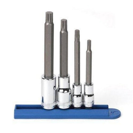 Gearwrench 3/8-inch and 1/2-inch Drive Extra Long Triple Square Bit Metric Socket Set 4-Pieces