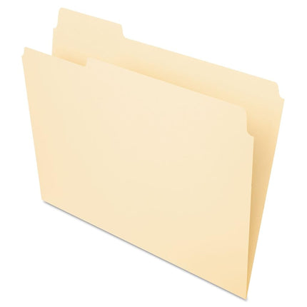 Pendaflex Essentials File Folders, Letter Size, 1/3 Cut, Position 1, Manila, 100 per Box (752 1/3-1)