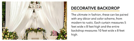 AK TRADING CO. 3m x 3m 5FT x 10FT Peach Polyester Backdrop with Rod Pockets Black