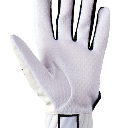 Mizuno MVP Youth Tee Ball Batting Glove, White-Black, T-Ball
