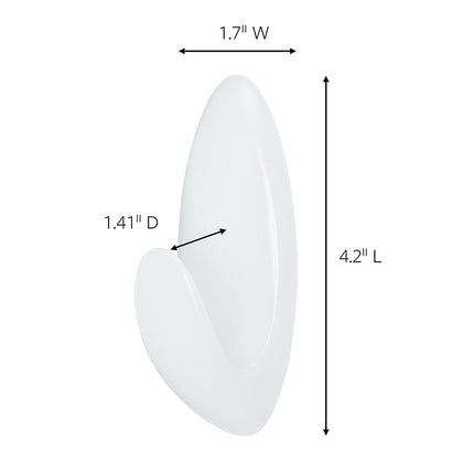Command Bath Large Towel Hook Value Pack, Total 6 Large Wall Hooks with 6 Water Resistant Strips, 2-Pack of 3 Hooks, Organize Damage-Free