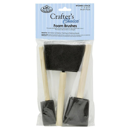 Royal & Langnickel Foam Brush Set Pack of 3 Assort