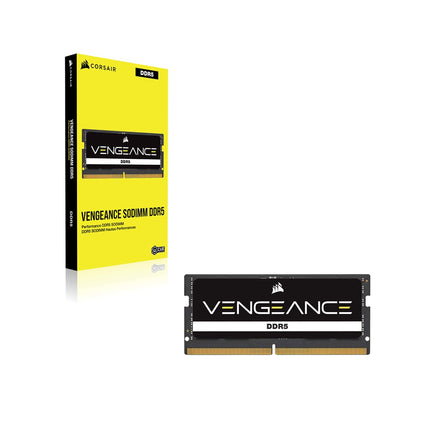 CORSAIR VENGEANCE SODIMM DDR5 RAM 16GB (1x16GB) Up to 5600MHz CL48 Intel XMP iCUE Compatible Computer Memory - Black (CMSX16GX5M1A5600C48)