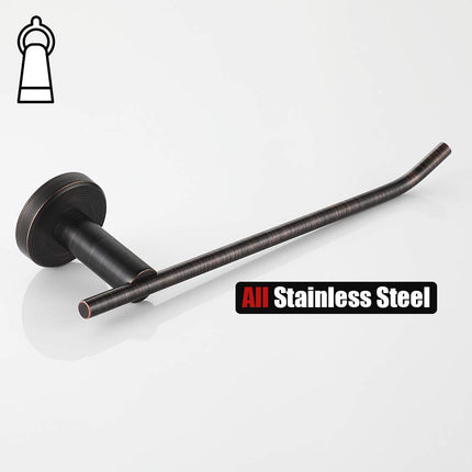 JQK Barre Porte-Serviette Huilé Bronze, Anneau de Serviette en Acier Inoxydable pour Salle de Bain, Support Mural Collier 9 Pouces Main Droite, TR100-ORB