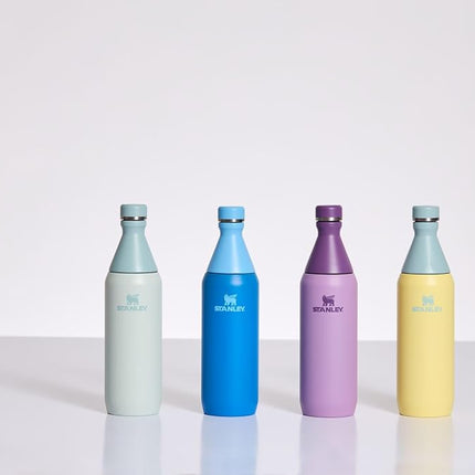 Stanley All Day Slim Bottle 20 oz | Twist On Lid with Leakproof Seal | Slim Design for Travel & Gym | Insulated Stainless Steel | BPA-Free | Pomelo