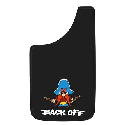 Plasticolor 000502R01 Yosemite Sam Back Off Easy Fit Mud Guard 11" - Set of 2,Multi-colored