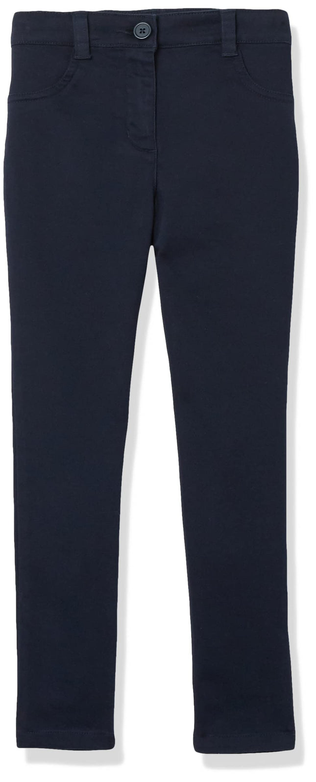 Nautica Girls' School Uniform Twill Skinny Pants, 