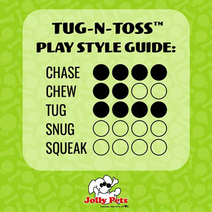 Jolly Pets Tug-n-Toss Dog Toy, 25 cm, Light Blue, Red