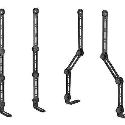 Monoprice Soundbar TV Mounting Brackets, Adjustable Arms for max 90‑in TV with L‑Shaped Brackets, Fits Most Soundbars Up to 33lbs., Easy Installation