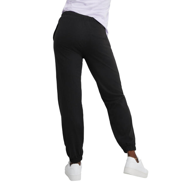 Hanes Essential Jogger Pants, Drawstring Sweatpants for Women, 100% Cotton Jersey, 29", Black, XXL