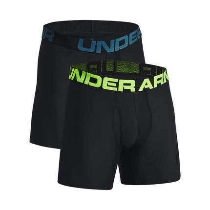 Under Armour Men's Standard Tech 6-Inch Boxerjock, Multipack, (006) Black / / Static Blue, 5XL