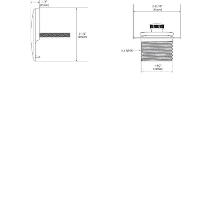 Moen T90331WR Push-N-Lock Tub and Shower Drain Kit with 1-1/2 Inch Threads, Wrought Iron