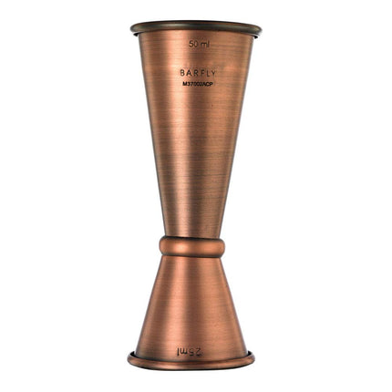 Barfly Japanese Style Jigger, 25 ml x 50 ml, Antique Copper