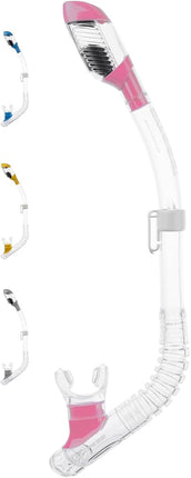 Cressi Mini Dry Snorkel - Clear/Pink