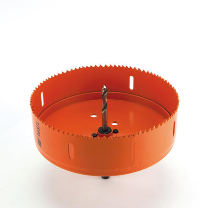 Klein Tools 31900 Sierra de corona bimetálica, 6-3/8 pulgadas, para paneles de yeso-tejas de techo-acero-madera-plástico, acero inoxidable, iluminación empotrada