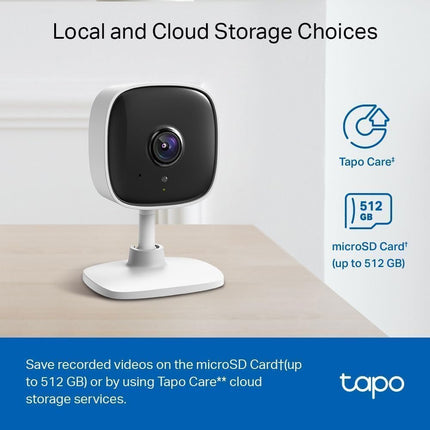 Tapo RIIMUHIR TP-Link Smart Home Security WiFi Camera, Records in 1080p (Full HD) | Up to 30 ft Night Vision | Up to 128 GB microSD Card Slot | Works w/Alexa and Google C100