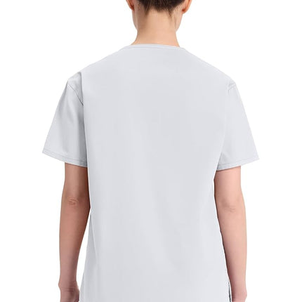 Dickies Women's EDS Signature Scrubs 86706 Missy Fit V-Neck Top Medical Shirt, White, L