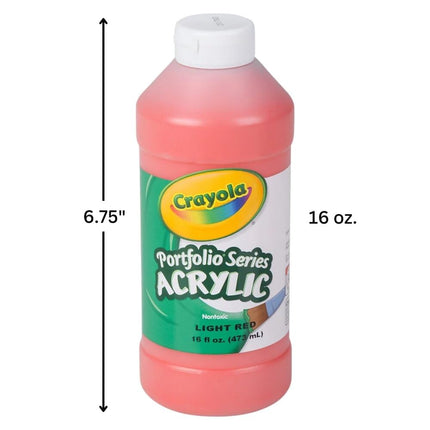 Crayola Portfolio Series 16-Ounce Acrylic Paint, Light Red