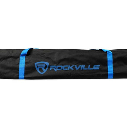 Rockville Pair of Tripod DJ PA Speaker Stands + Carrying Case Black RVSS2