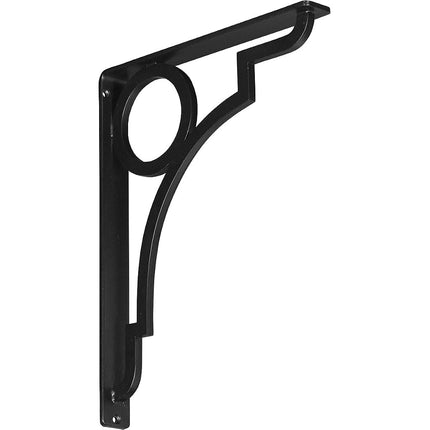 Ekena Millwork BKTM01X12X15SFO 1 1/2-Inch W x 12-Inch D x 15-Inch H Foster Single, Wrought Iron Bracket