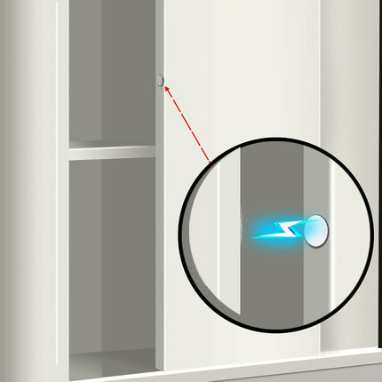 Mousike Magnetic Door Catch Ultra Thin Cabinet Magnets Stainless Steel Drawer Magnet Catch for Sliding Door Closure Kitchen Cabinet Cupboard Closet Closer (D15-12)