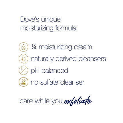 Dove Body Scrub Crushed Almond & Mango Butter Gentle Exfoliating Body Polush 298g, reveals Visibly Smoother, Soft Skin with Lasting Nourishment