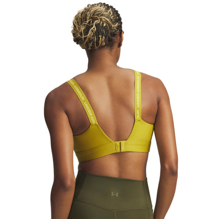 Under Armour Women's UA Infinity High Sports Bra, (314) Green Legacy / / Yellow Shade, (X-Small) D/DD