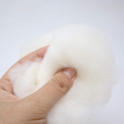 Ivie Organic Luxury Cotton Batting Fiber Natural White for Stuffing (Combed Cotton 1lb)