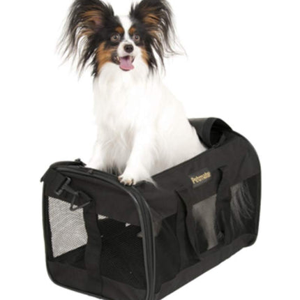 Petmate Soft-Sided Kennel Cab Pet Carrier,Black,Up to 10lbs, 17 X 10 X 10 (21329)
