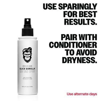 Slick Gorilla Sea Salt Spray for Men 200 mL, Matte Hair Texture Spray