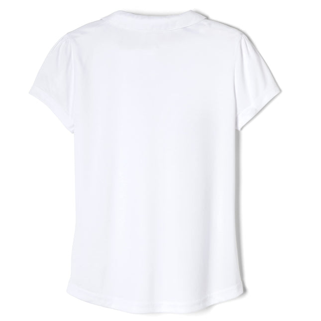 French Toast Girls' Short Sleeve Moisture Wicking Sport Polo, White, XX-Large