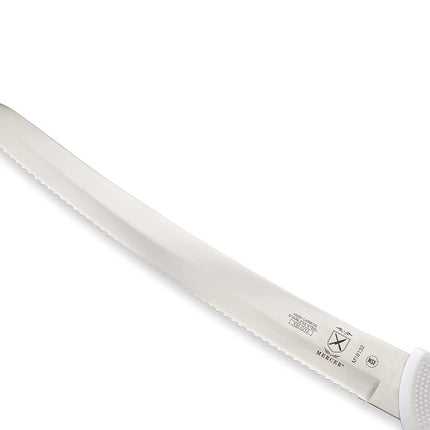 Mercer Culinary Ultimate White 10" Curved Wavy Edge Bread Knife, White