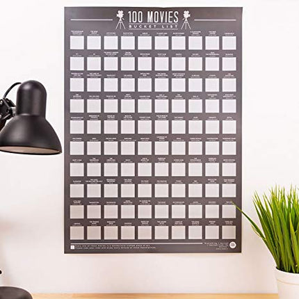 Gift Republic GR630004 100 Movies - Scratch Off Bucket List Poster