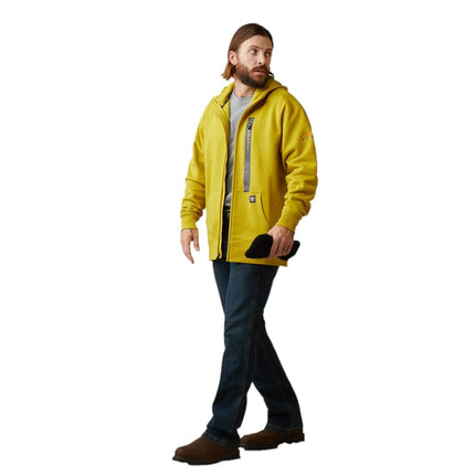 ARIAT Men's Rebar Workman Full Zip Hoodie, Antique Moss, XXL Big